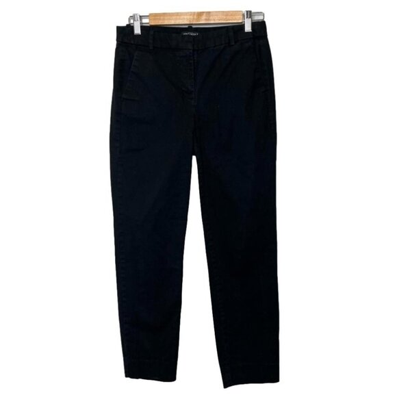 J Crew Mercantile Womens Size 4 Effortless Slim Crop Chino Pant Black Stretch - Picture 1 of 12